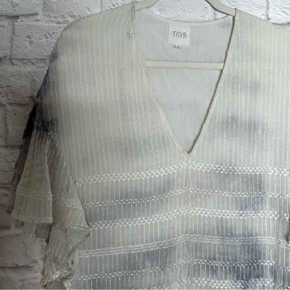 TRYB Ombre Tie Dye 100% Silk High Low Maxi Dress - Picture 6 of 12